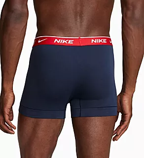 Essential Cotton Stretch Trunk - 3 Pack Obsidian/Cool Grey/Red S