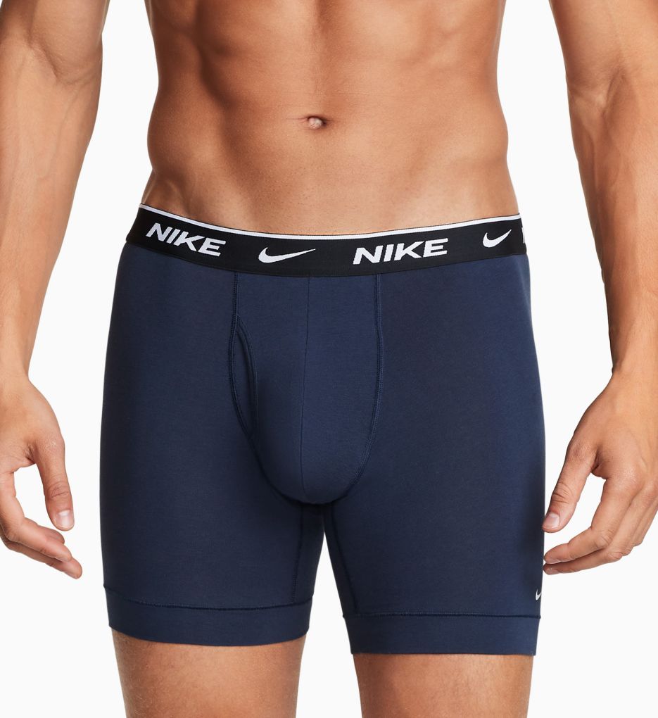 Nike Dri FIT Cotton Stretch Boxer Brief - 3 Pack Obsidian/Royal/Black S  - Image 1