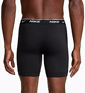 Essential Cotton Stretch Long Boxer Brief - 3 Pack BLK S