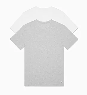 Essential Cotton Crew Neck T-Shirt - 2 Pack BLK L
