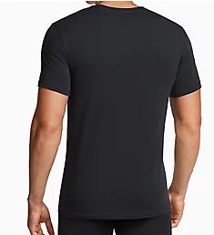 Essential Cotton Crew Neck T-Shirt - 2 Pack BLK XL