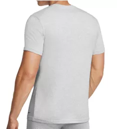 Essential Cotton Crew Neck T-Shirt - 2 Pack Grey Heather/White S