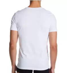 Essential Cotton Stretch V-Neck T-Shirt - 2 Pack White L