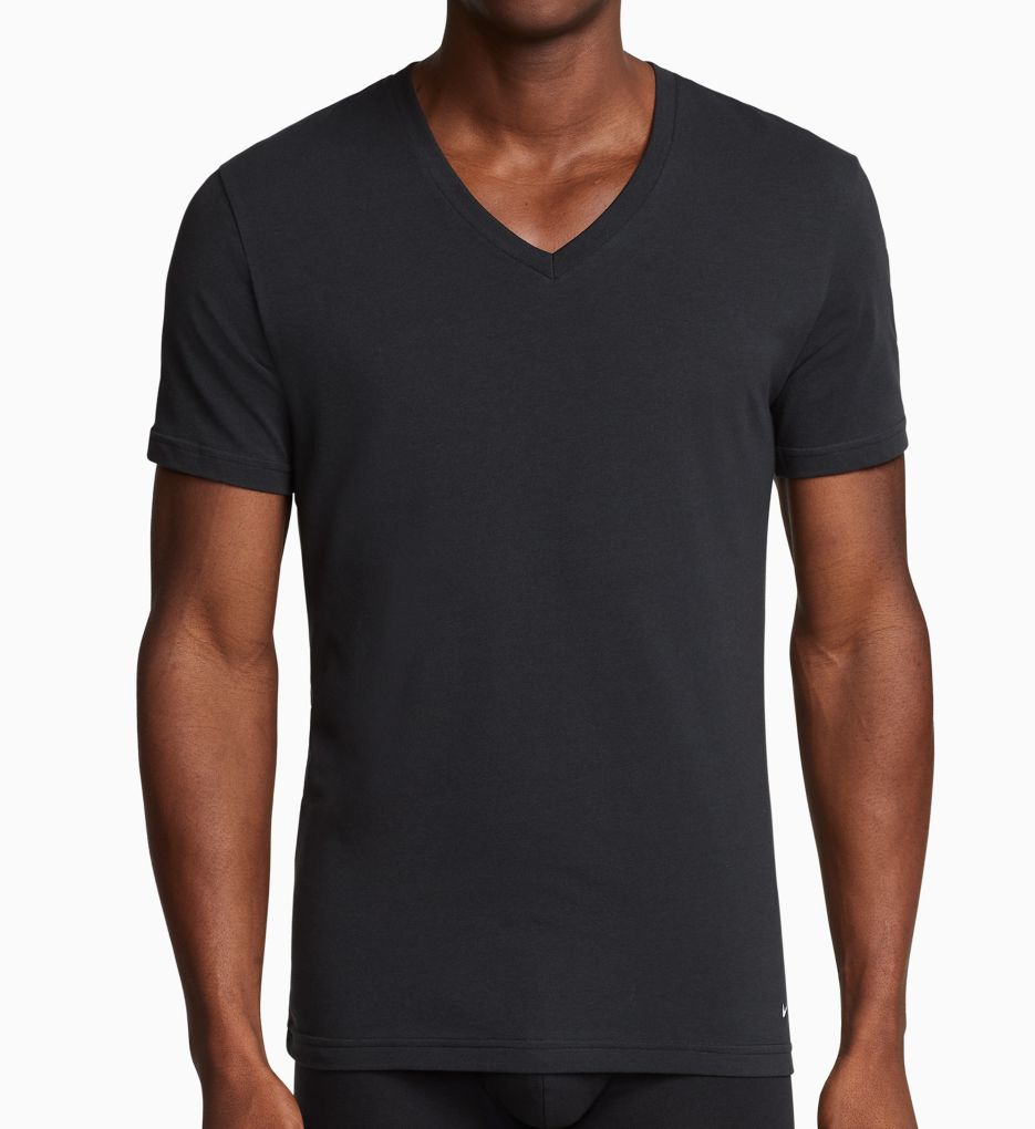 Nike black v neck t shirt clearance