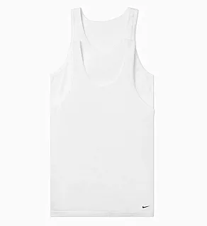 Essential Cotton Stretch Tank - 2 Pack WHT S