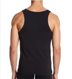 Essential Cotton Stretch Tank - 2 Pack BLK S