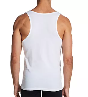 Essential Cotton Stretch Tank - 2 Pack WHT S