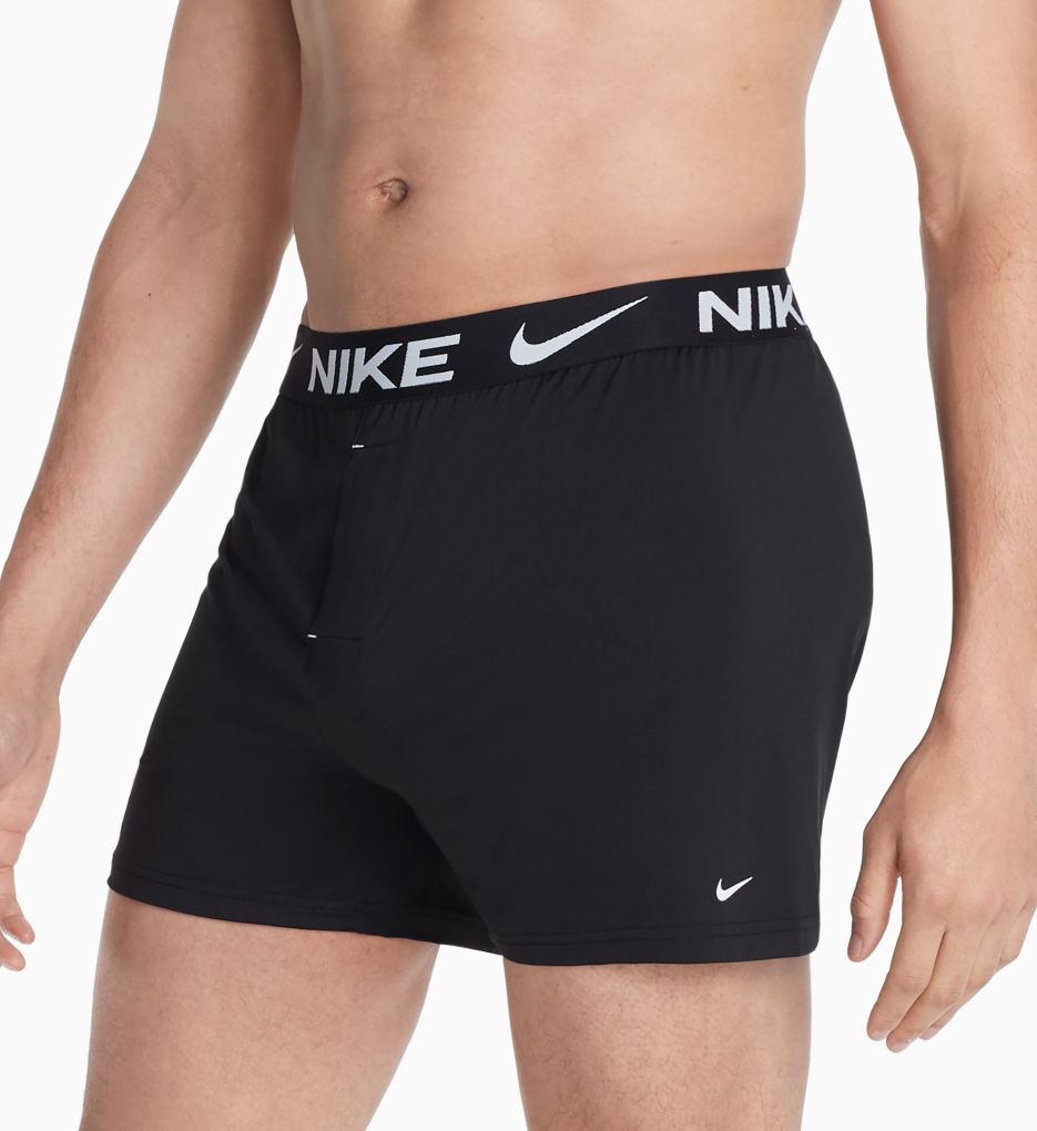 NIKE Dri-FIT ReLuxe 2-Pack Boxer Brief Underwear sz Large (36-38) Black Gray