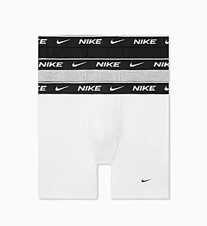 Essential Cotton Stretch Boxer Brief  - 3 Pack White/Heather/Black 2XL