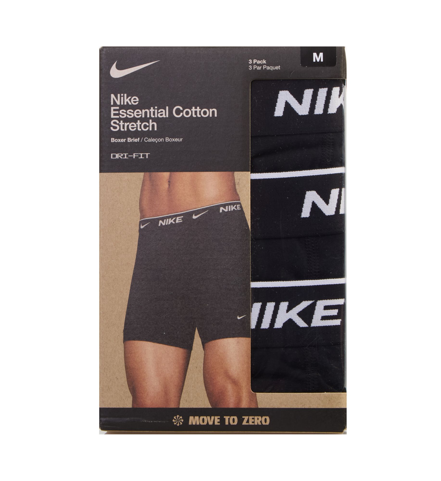 Nike Essential Cotton Stretch Boxer Brief  - 3 Pack KE1276 - Image 3