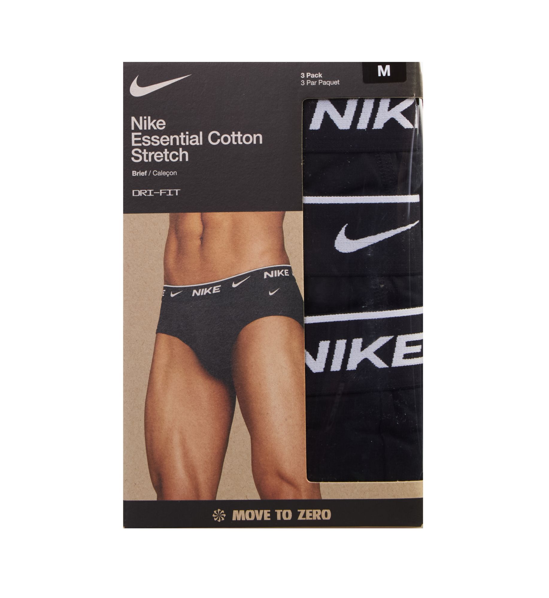 Nike Essential Cotton Stretch Brief  - 3 Pack KE1280 - Image 3