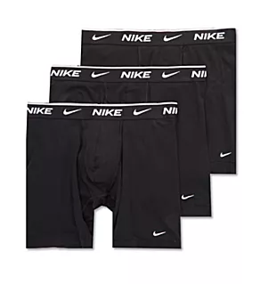 Essential Cotton Stretch Long Boxer Brief - 3 Pack Black XL