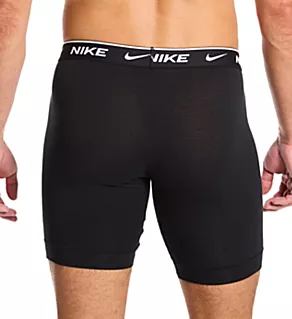 Essential Cotton Stretch Long Boxer Brief - 3 Pack Black XL