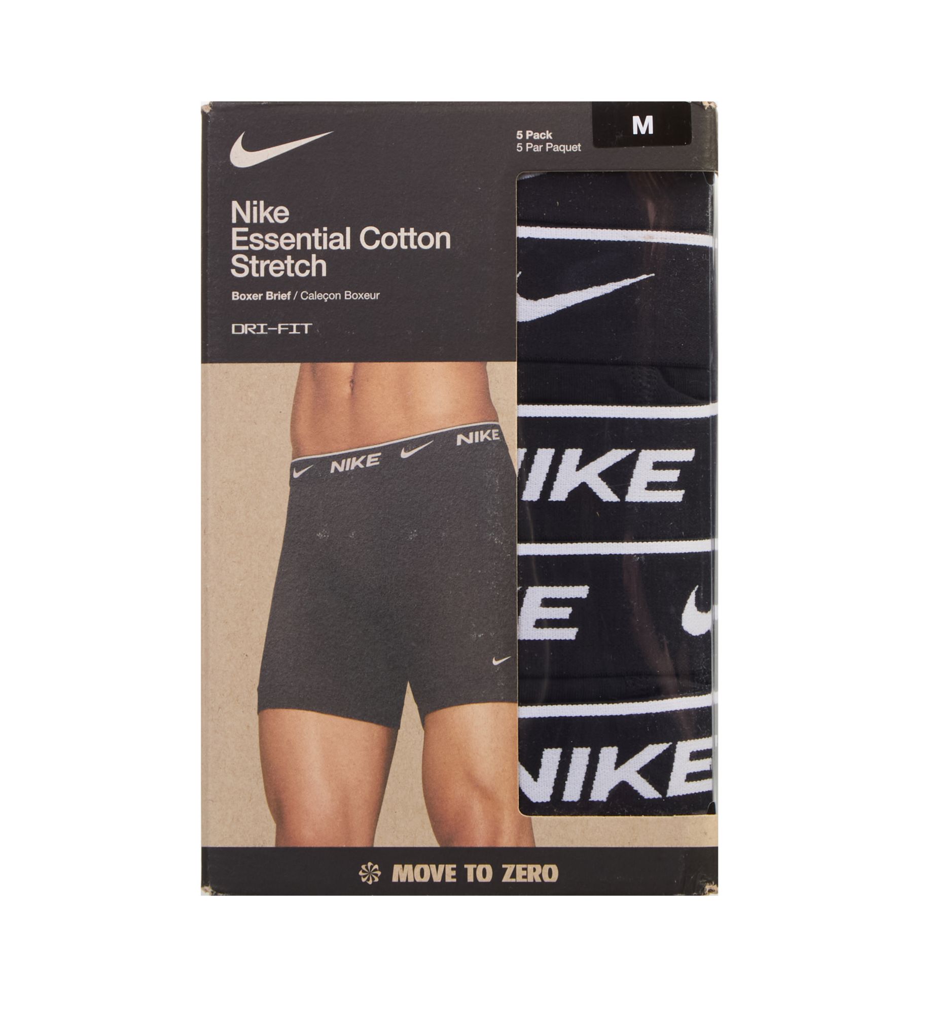 Nike Essential Cotton Stretch Boxer Brief - 5 Pack KE1292 - Image 3