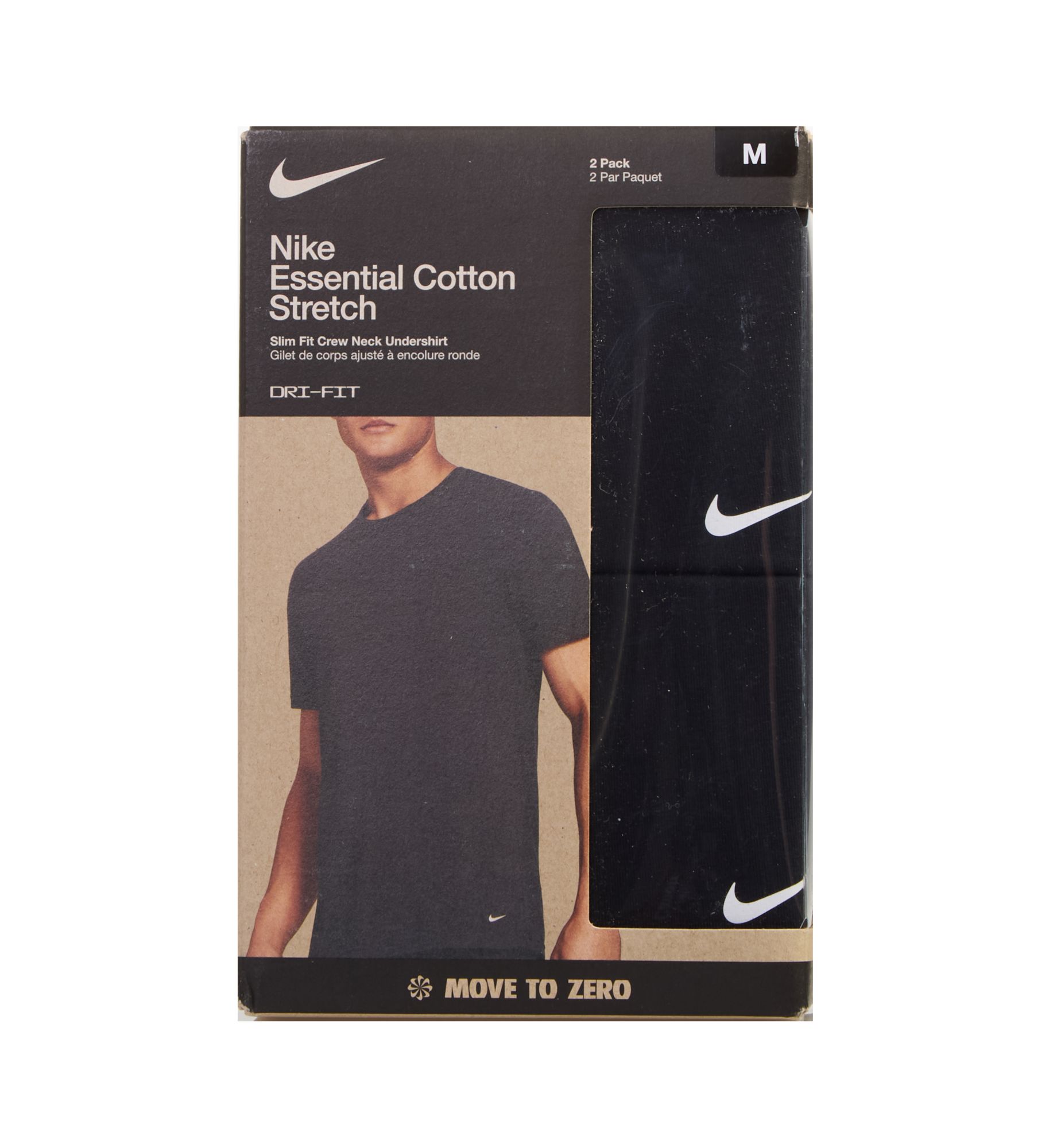 Nike Essential Cotton Stretch Crew Neck - 2 Pack KE1302 - Image 3