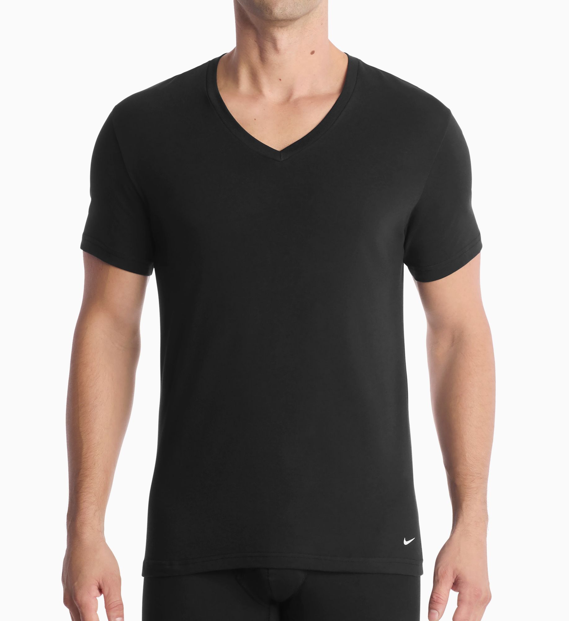 Nike Essential Cotton Stretch V Neck - 2 Pack KE1303 - Image 1