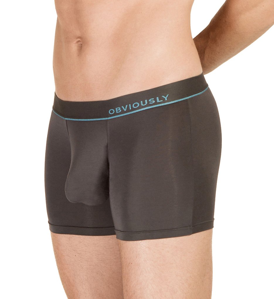 Obviously A00-1B PrimeMan AnatoMAX 3 Inch Boxer Briefs (Titanium)
