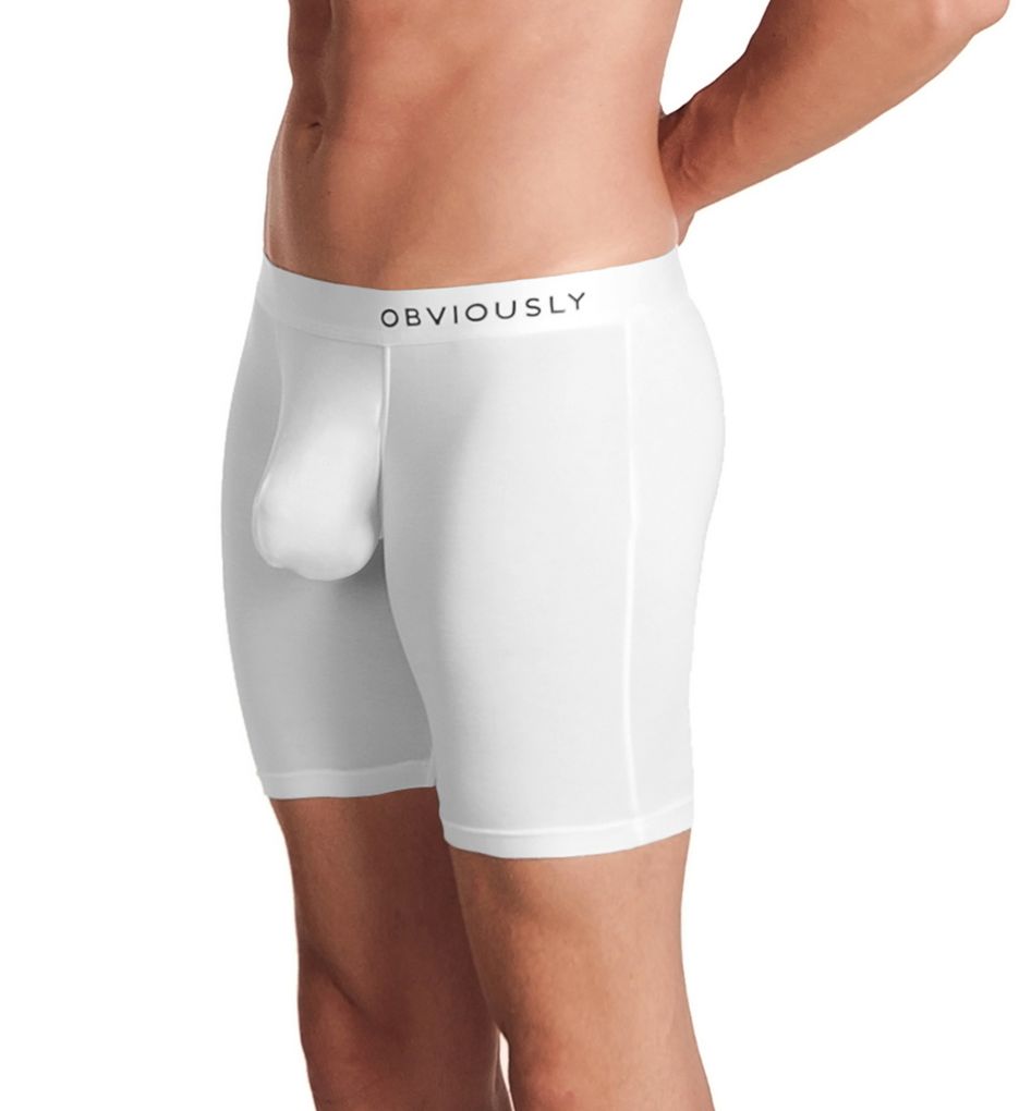 PrimeMan 6 Inch Boxer Brief WHT XL by Obviously