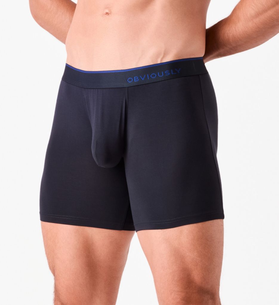 Obviously PrimeMan Boxer Brief 3 Inch Leg A00 Black Mens Underwear