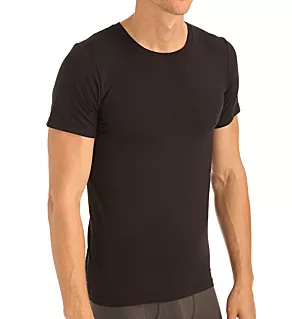 Essence Crew Neck Short Sleeve Undershirt BLK S