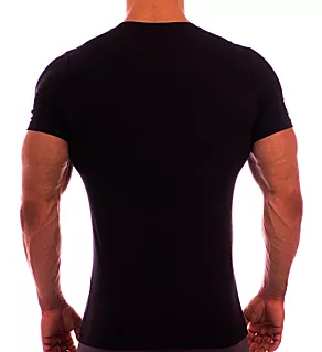 Essence Crew Neck Short Sleeve Undershirt BLK S