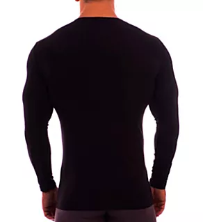 V Neck Long Sleeve Undershirt BLK XL
