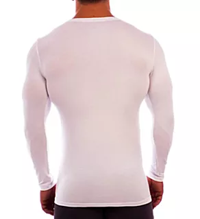 V Neck Long Sleeve Undershirt WHT L