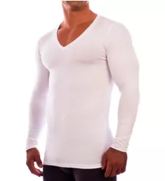 Deep V Neck Long Sleeve Undershirt