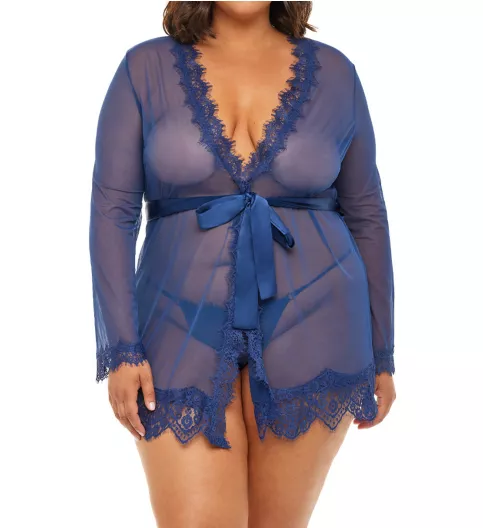 Oh La La Cheri Plus Provence Eyelash Robe and G-String Set 1136X