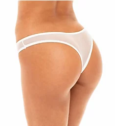 Paradise Crotchless Pearl Thong White O/S