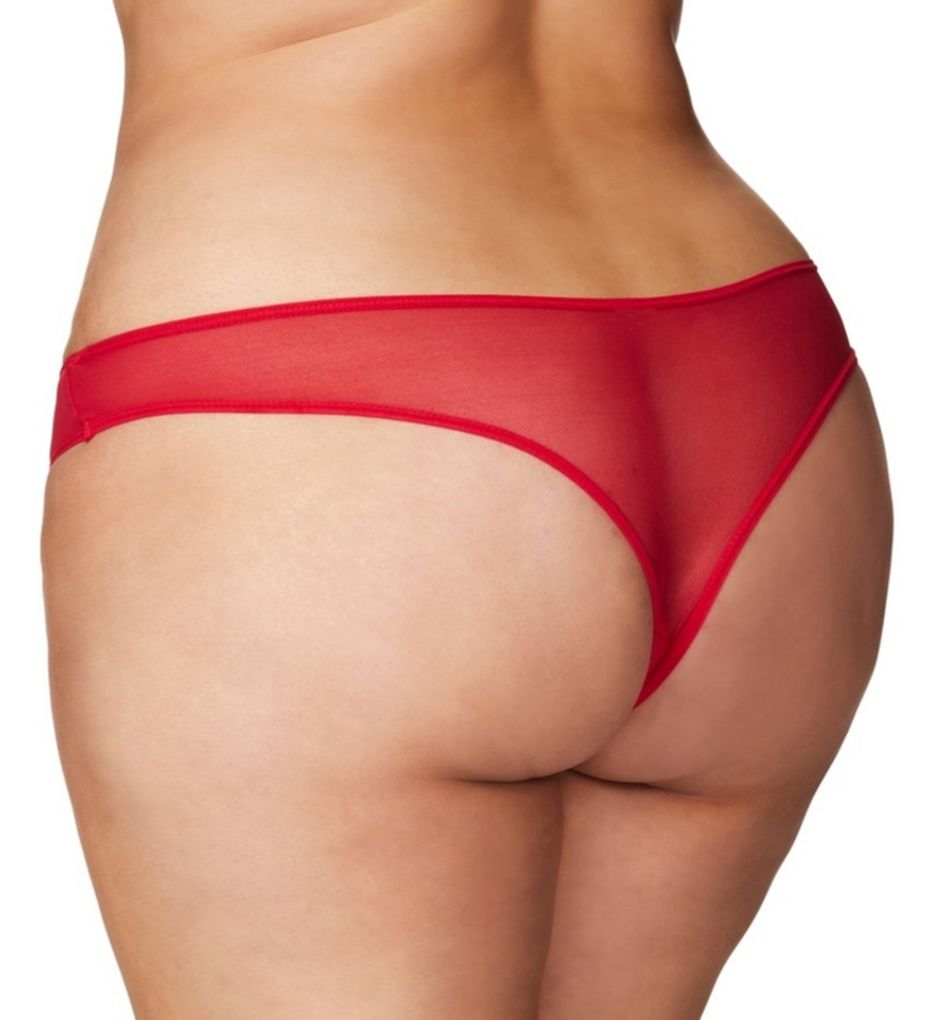 Oh La La Cherie Plus Size Crotchless Thong with Pearls