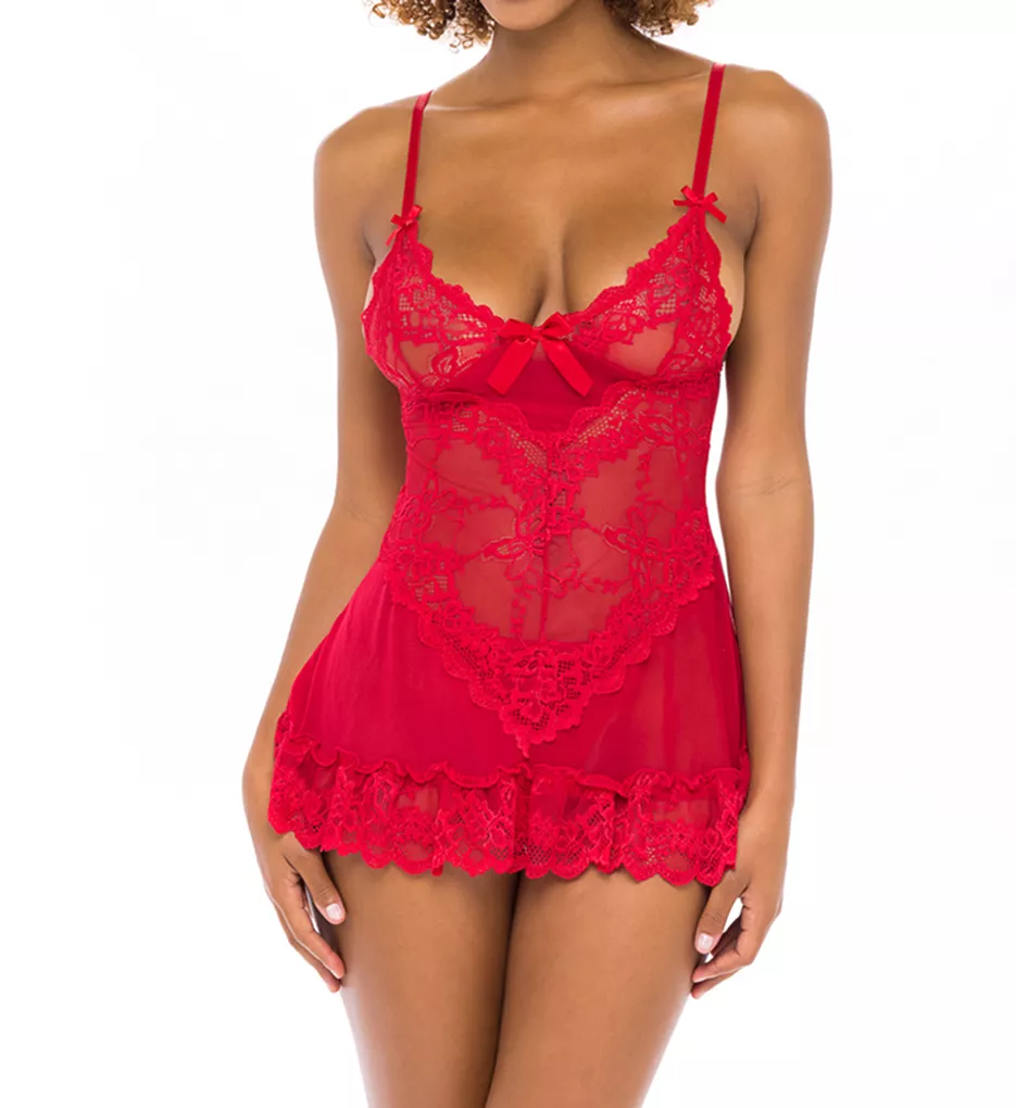 Valentine Babydoll Set with G-String