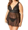 Oh La La Cheri Nora Mesh and Lace Empire Babydoll with Thong 7510789 - Image 4