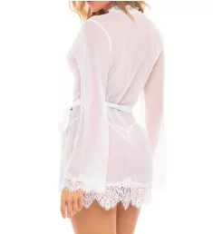 Provence Eyelash Robe and G-String Set White L/XL