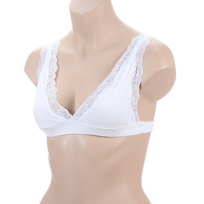 Organic Cotton High Point Bra with Lace