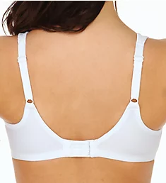 Lace Sheer Leaves Underwire Minimizer Bra White 36C