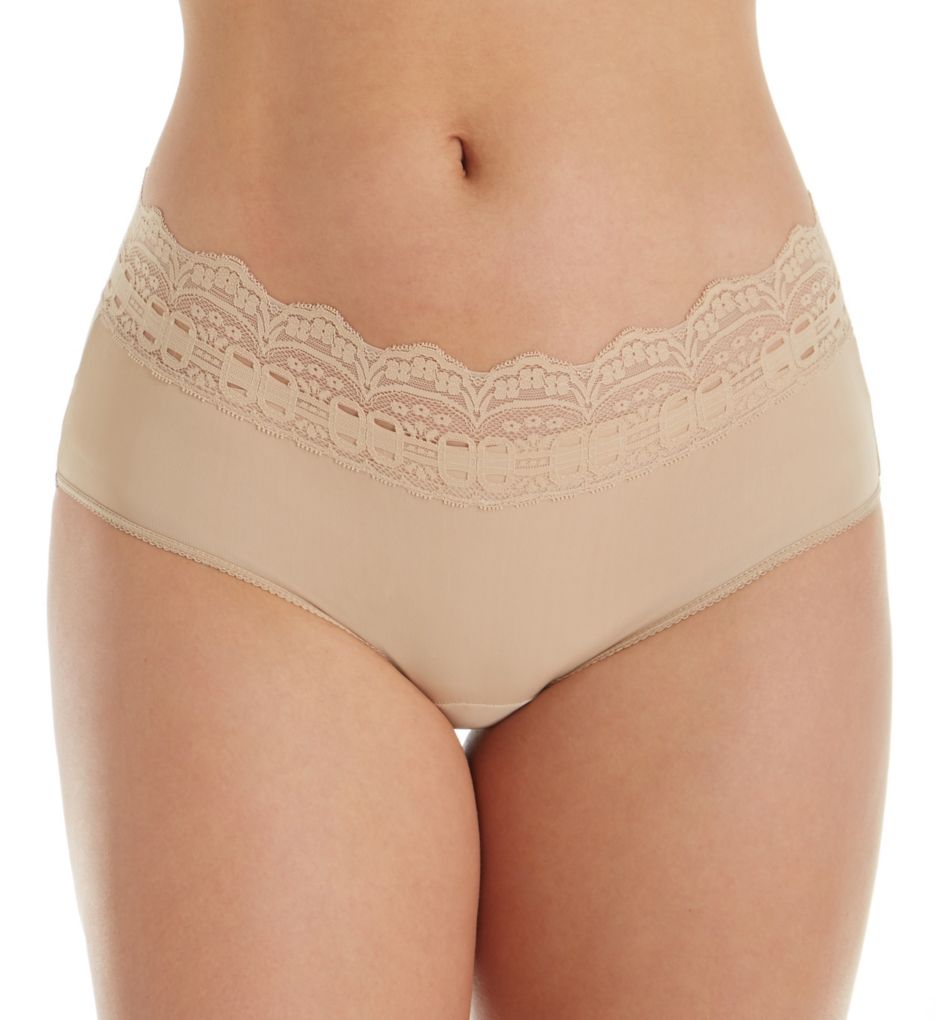 Olga Women's 3-Pk. Plus Size Secret Hug Lace Trim Brief Underwear