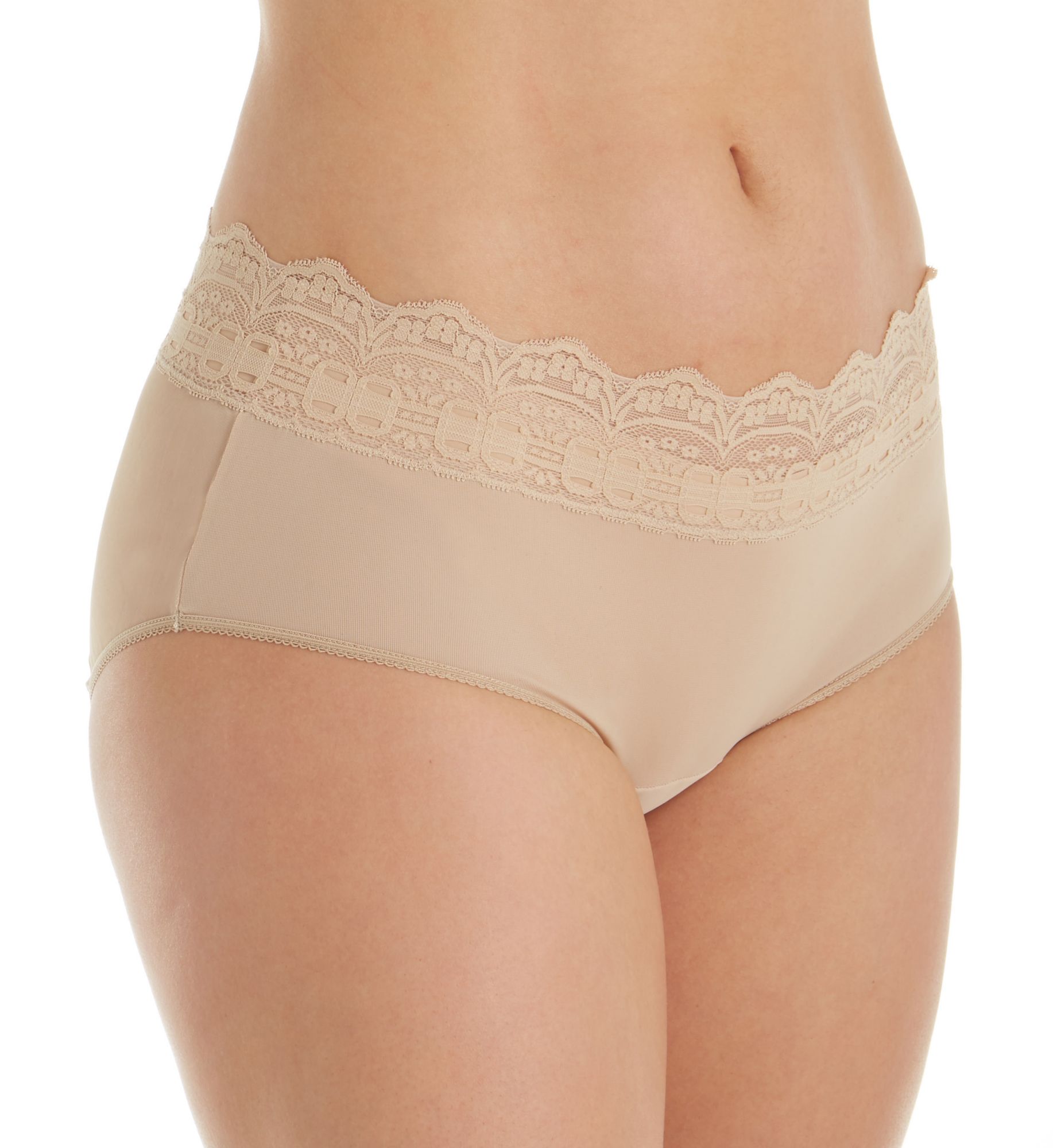 Olga Secret Hug Scoop Hipster Panty - 3 Pack FrenchToastBlushWhite 7  - Image 1