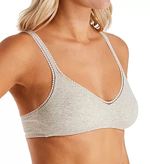 Cabana Cotton Bralette Bra Heather Grey S