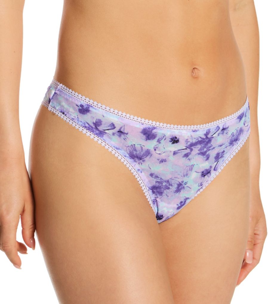 OnGossamer Women's Triple Mesh Hip G Thong Panty in Violet Dreams | Size Small/Medium | HerRoom.com