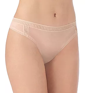 Mesh High Cut Thong Champagne M/L