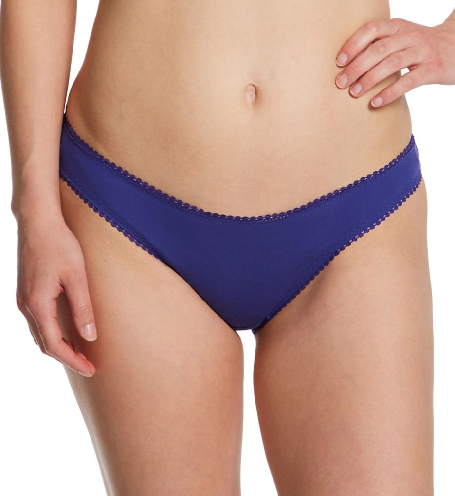 OnGossamer Cabana Cotton Hip Bikini Panties Almost Midnight L  - Image 1