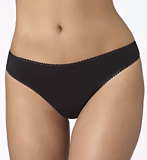 Cabana Cotton Hip-G Thong Black S/M