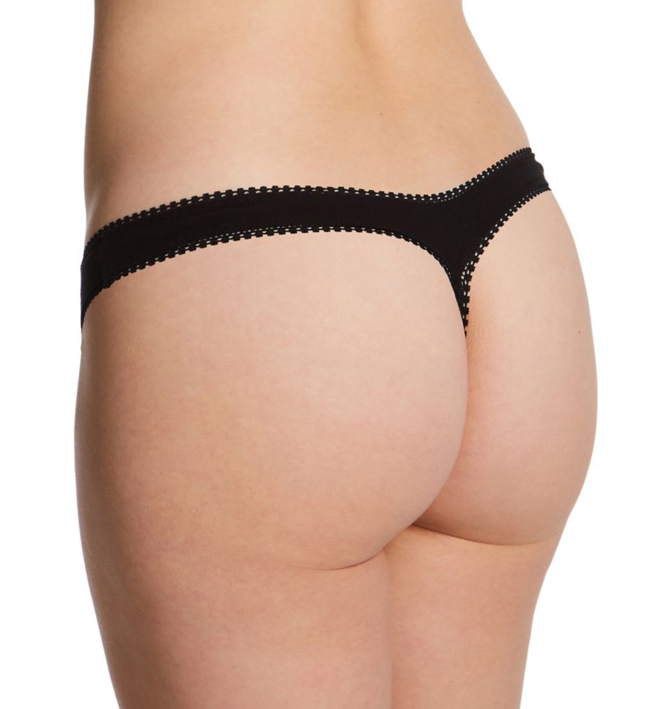 OnGossamer Cabana Cotton Hip-G Thong Black L/XL  - Image 2