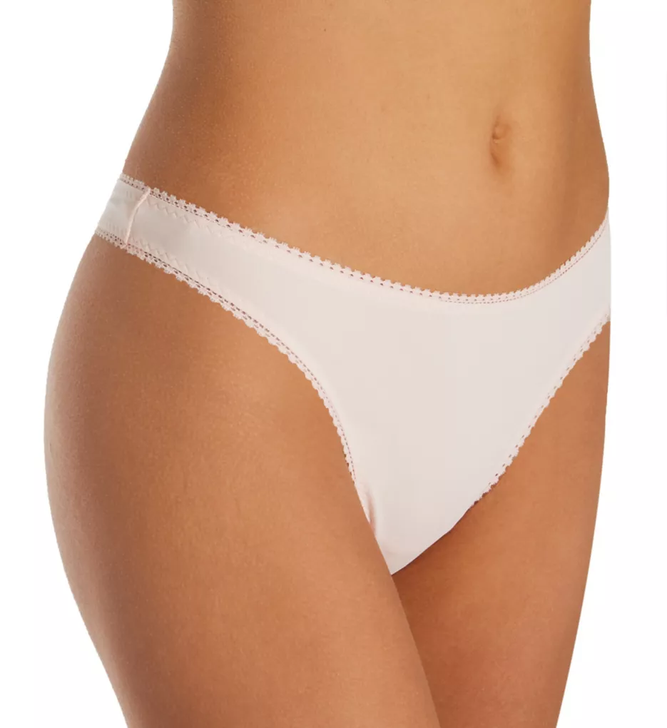 Cabana Cotton Seamless Thong Underwear 3 Pack - Black White