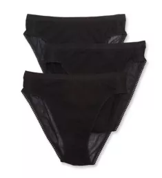 Mesh Hi Cut Brief Panties - 3 Pack