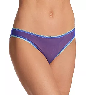 Gossamer Mesh Hip Bikini Panty - 3 Pack Champagne/Blue/Blossom M