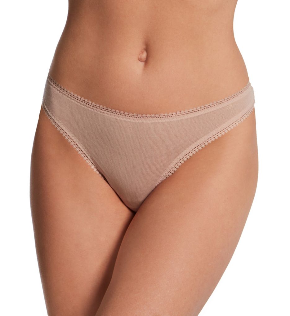 OnGossamer Women's Gossamer Mesh Hip-G Thong Panty in Beige | Size Small/Medium | HerRoom.com