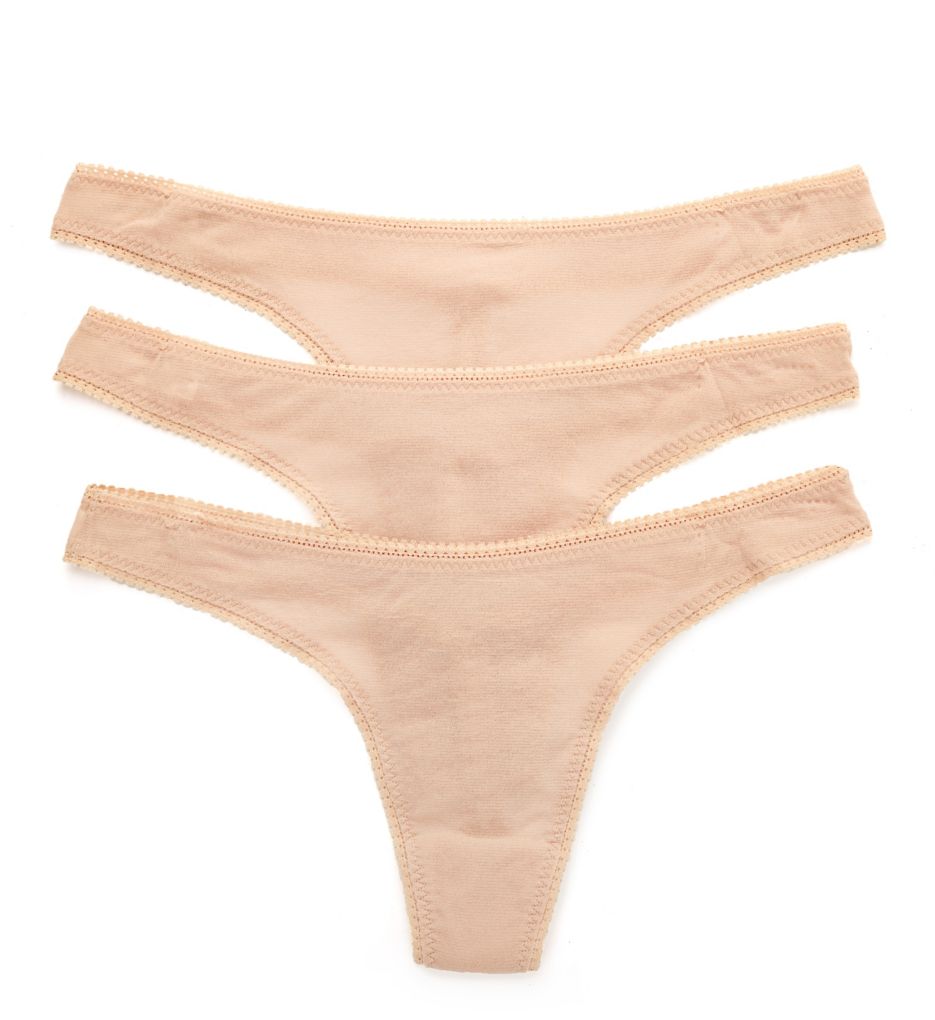 OnGossamer Women's Gossamer Mesh Hip-G Thong Panty - 3 Pack in Champagne | Size XS/S | HerRoom.com