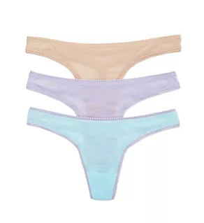 Gossamer Mesh Hip-G Thong - 3 Pack